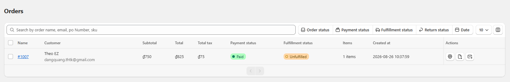 order page