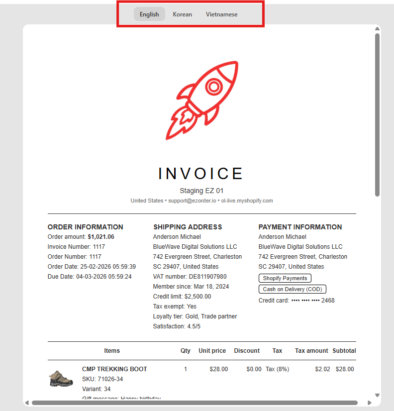 Template editor